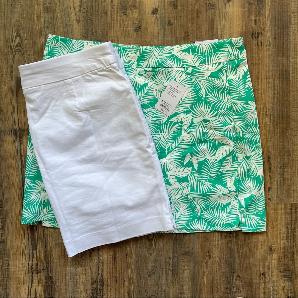 NWT Croft & Barrow Midrise Stretc Skort Bundle of 2 Size 16